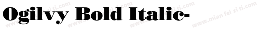 Ogilvy Bold Italic字体转换